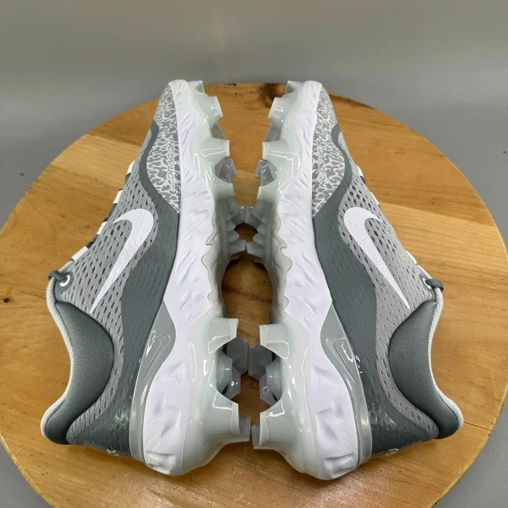 Nike Alpha Hurrache Elite 4 MCS Low Mens Size 11‎ Baseball Cleats Gray White NEW